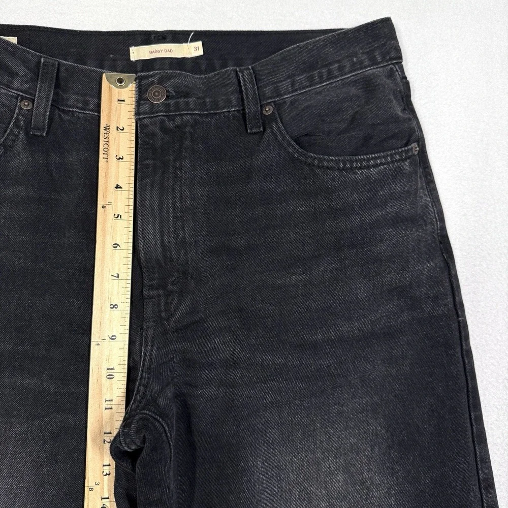 Levis Jeans Womens 31 Baggy Dad Wide Leg BIG E Premium Denim Relaxed Fit Black - Picture 15 of 15